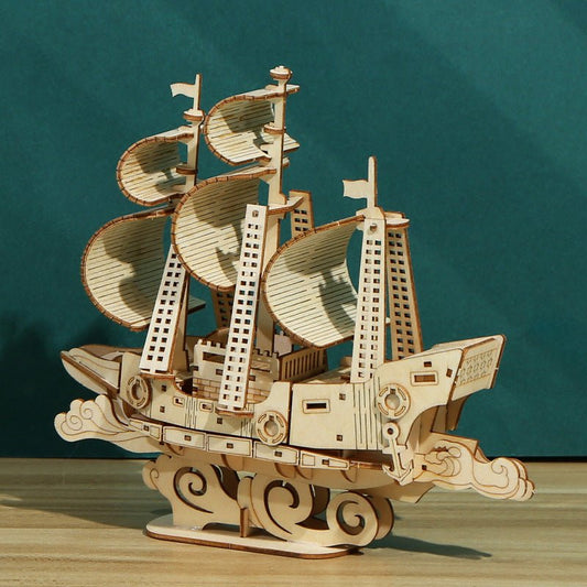 Puzzle 3D en bois de tilleul – Maquette à assembler pour enfants (83 pièces) - 0 - LumeraKids