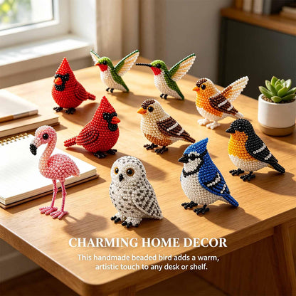Kit DIY Oiseaux en perles 3D – Broderie artisanale pour adultes et débutants