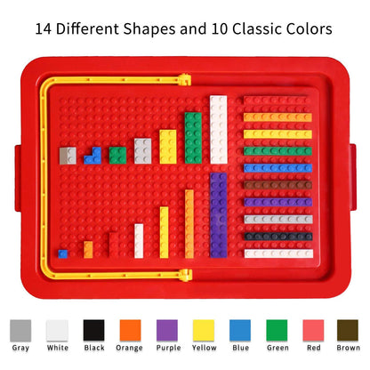 Burgkidz – Set de Briques de Construction Premium | 568 pièces | Boîte-rangement avec couvercle-plaque | Dès 3 ans - LumeraKids