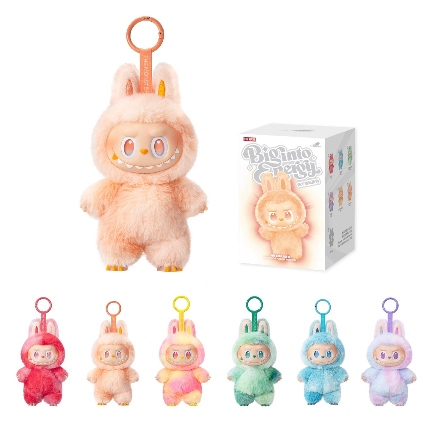 POP MART Labubu – Blind Box Peluche avec Pendentif | Série Big Into Energy