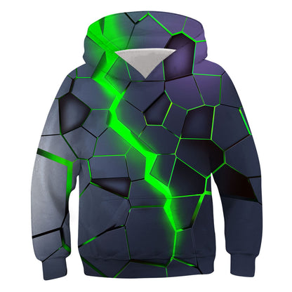 Idgreatim Hoodie 3D Graphique Enfant — Imprimé Animaux & Motifs, 88% Polyester | 6-16 Ans