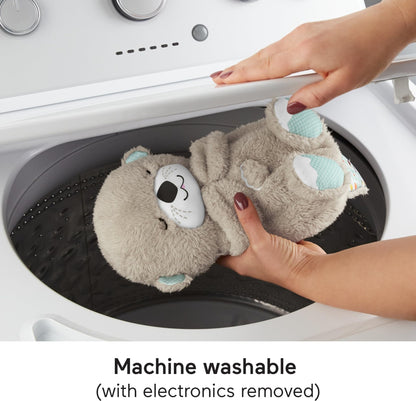 Fisher-Price Loutre Apaisante avec Mouvements Respiratoires — Machine à Sons, Lumières & Musique Douce pour Nouveau-Nés