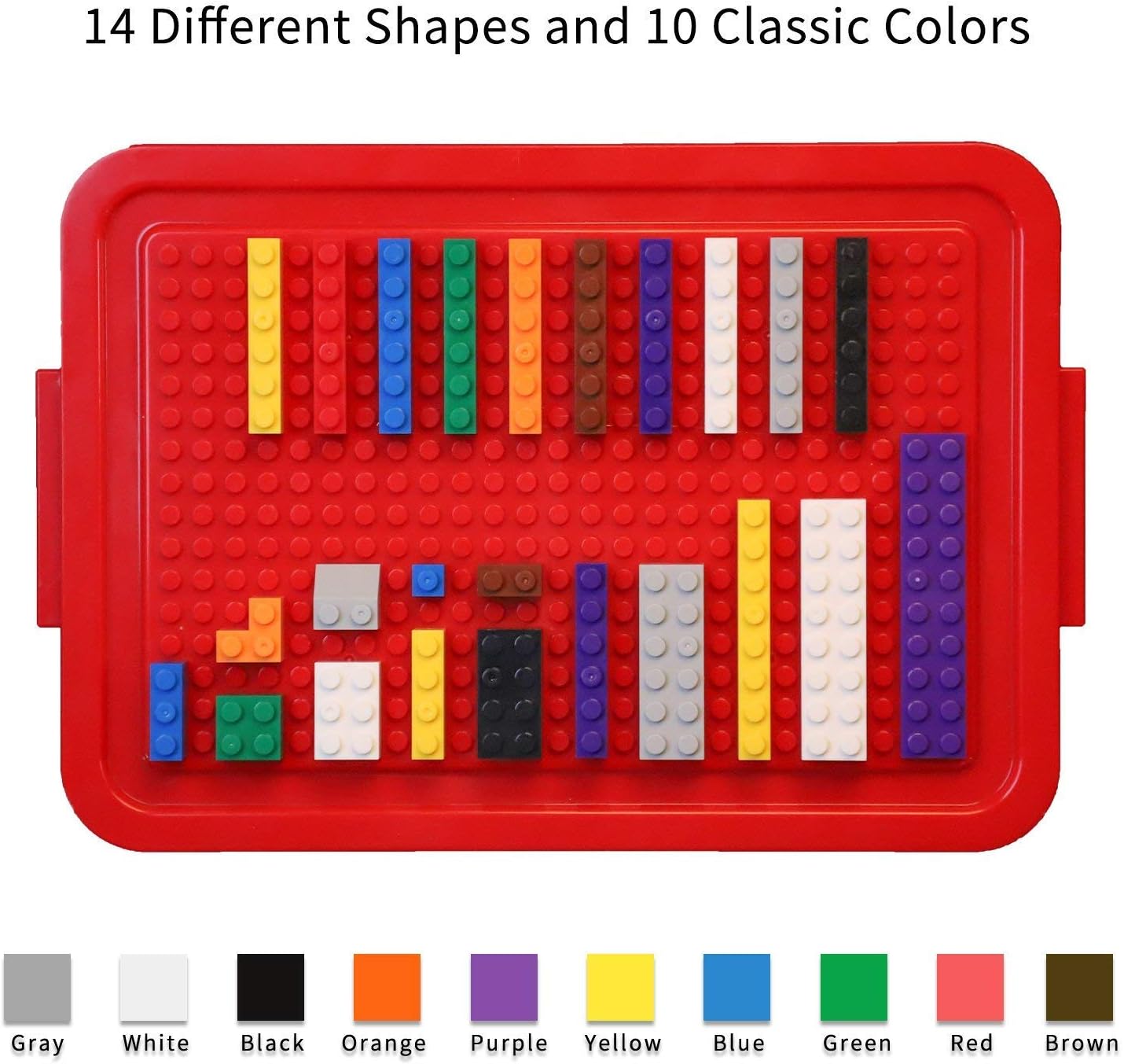 Burgkidz – Set de Briques de Construction Premium | 568 pièces | Boîte-rangement avec couvercle-plaque | Dès 3 ans - LumeraKids