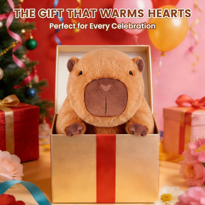 Peluche Capybara Chauffante & Rafraîchissante – Soulagement Naturel, Parfum Lavande | Cadeau Enfants & Adultes
