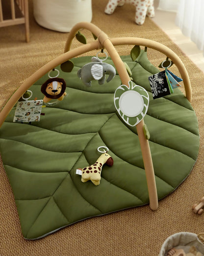 Tapis d'Éveil Bébé Feuille Géante — 6 Jouets Détachables | Blissful Diary - LumeraKids