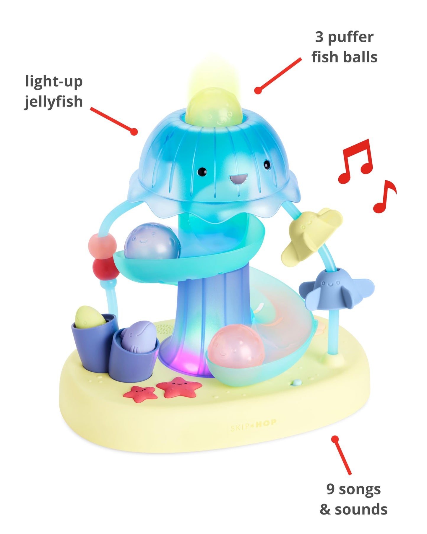 Skip Hop Volant Interactif Farmstand See & Bee — 2-en-1 Plat Ventre & Assis, Musique & Miroir | Dès 3 Mois