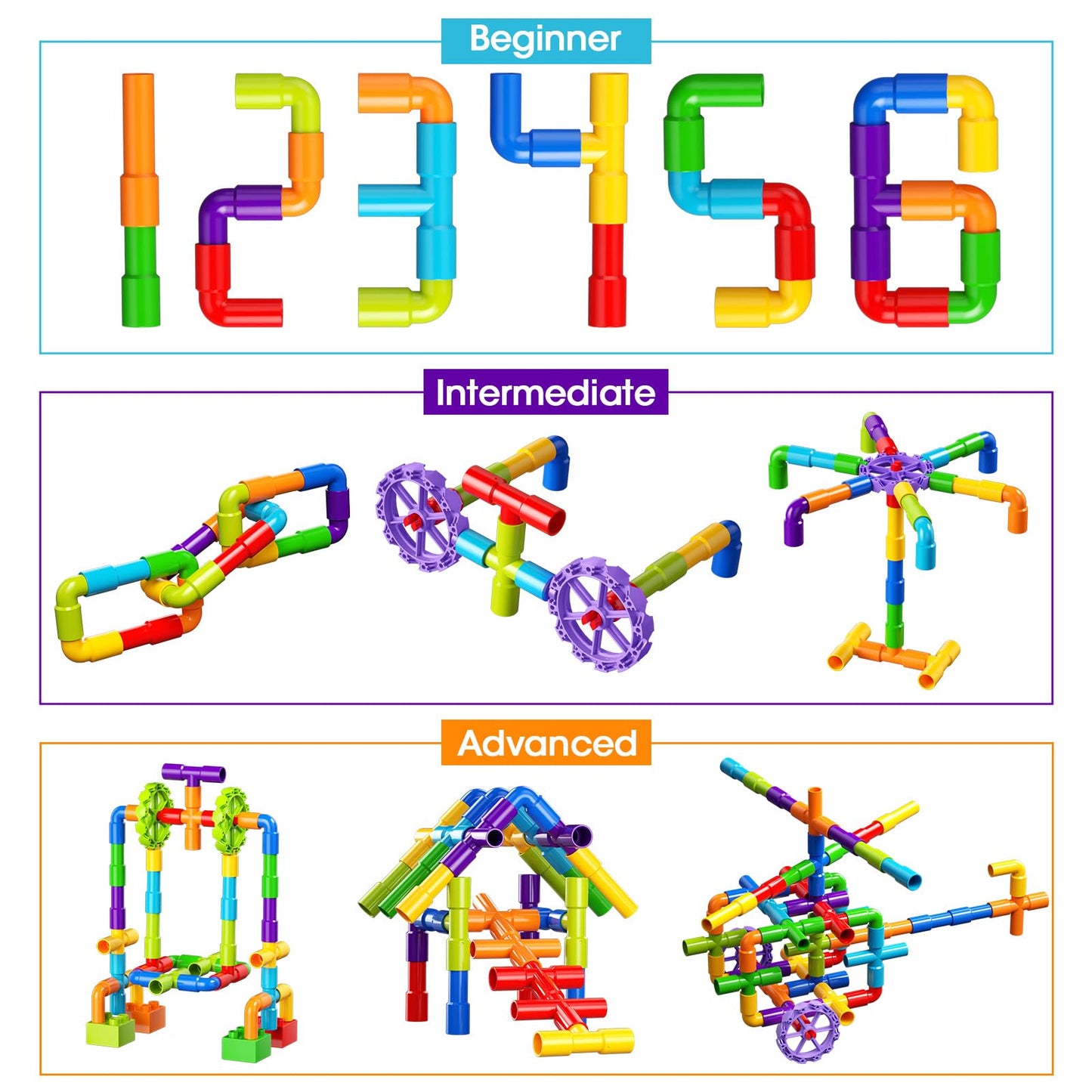 Plaques de Base Autocollantes pour Briques | Mur ou Table | Compatible grandes marques | Dès 3 ans - LumeraKids
