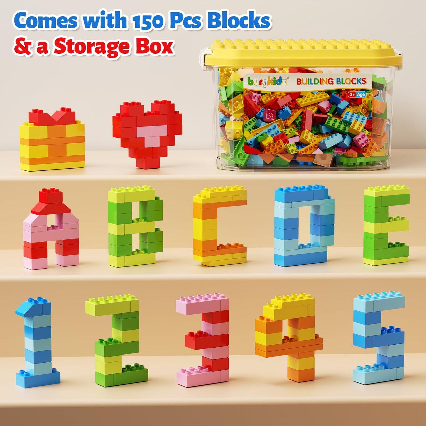 Plaques de Base Autocollantes pour Briques | Mur ou Table | Compatible grandes marques | Dès 3 ans - LumeraKids