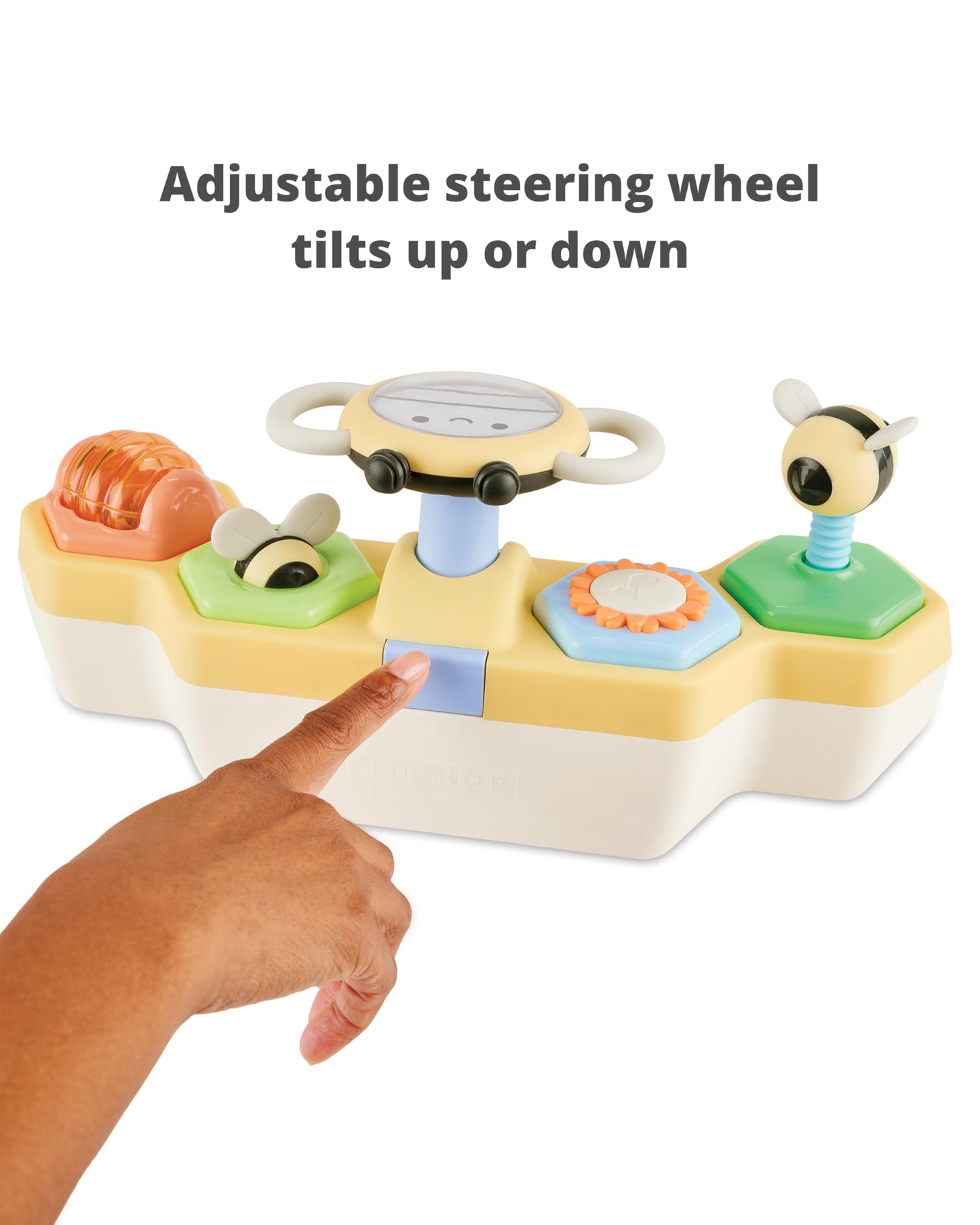 Skip Hop Volant Interactif Farmstand See & Bee — 2-en-1 Plat Ventre & Assis, Musique & Miroir | Dès 3 Mois