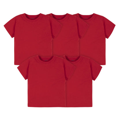 T-shirts Bébé Gerber — Lot de 5 | 100% Coton | 12 Mois à 5T