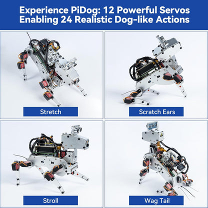 SunFounder PiDog – Kit robot chien IA pour Raspberry Pi (ChatGPT, Python, caméra)