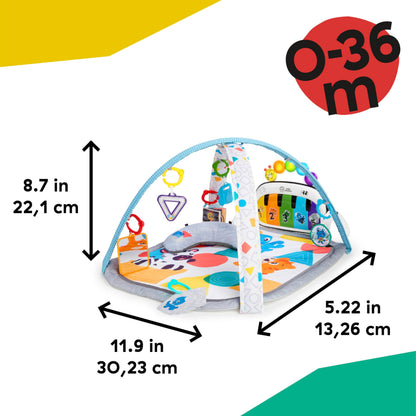 Baby Einstein Tapis d'Éveil 4-en-1 Kickin' Tunes — Piano, Musique & Langues | 0-36 Mois