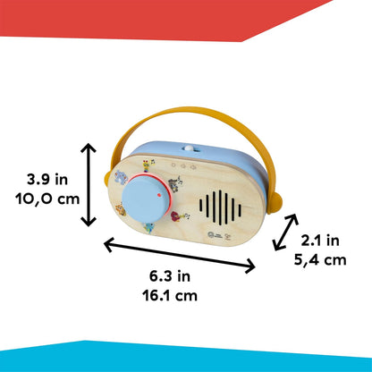 Baby Einstein + Hape Radio Musicale Discovery — Bois FSC, 40+ Sons & Lumières | Dès 6 Mois