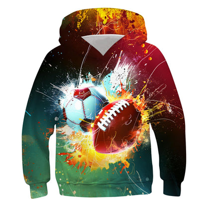 Idgreatim Hoodie 3D Graphique Enfant — Imprimé Animaux & Motifs, 88% Polyester | 6-16 Ans
