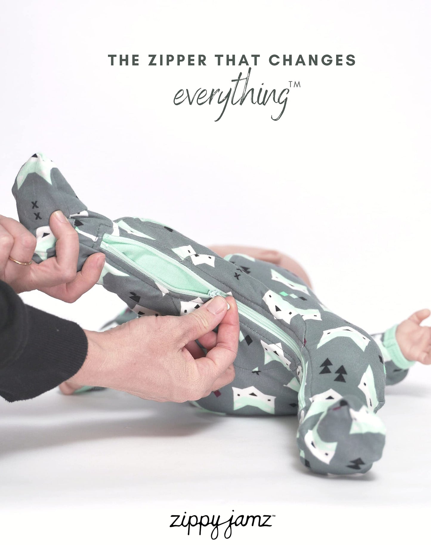 Pyjama Bébé ZippyJamz – Coton Bio GOTS | Double Fermeture Éclair