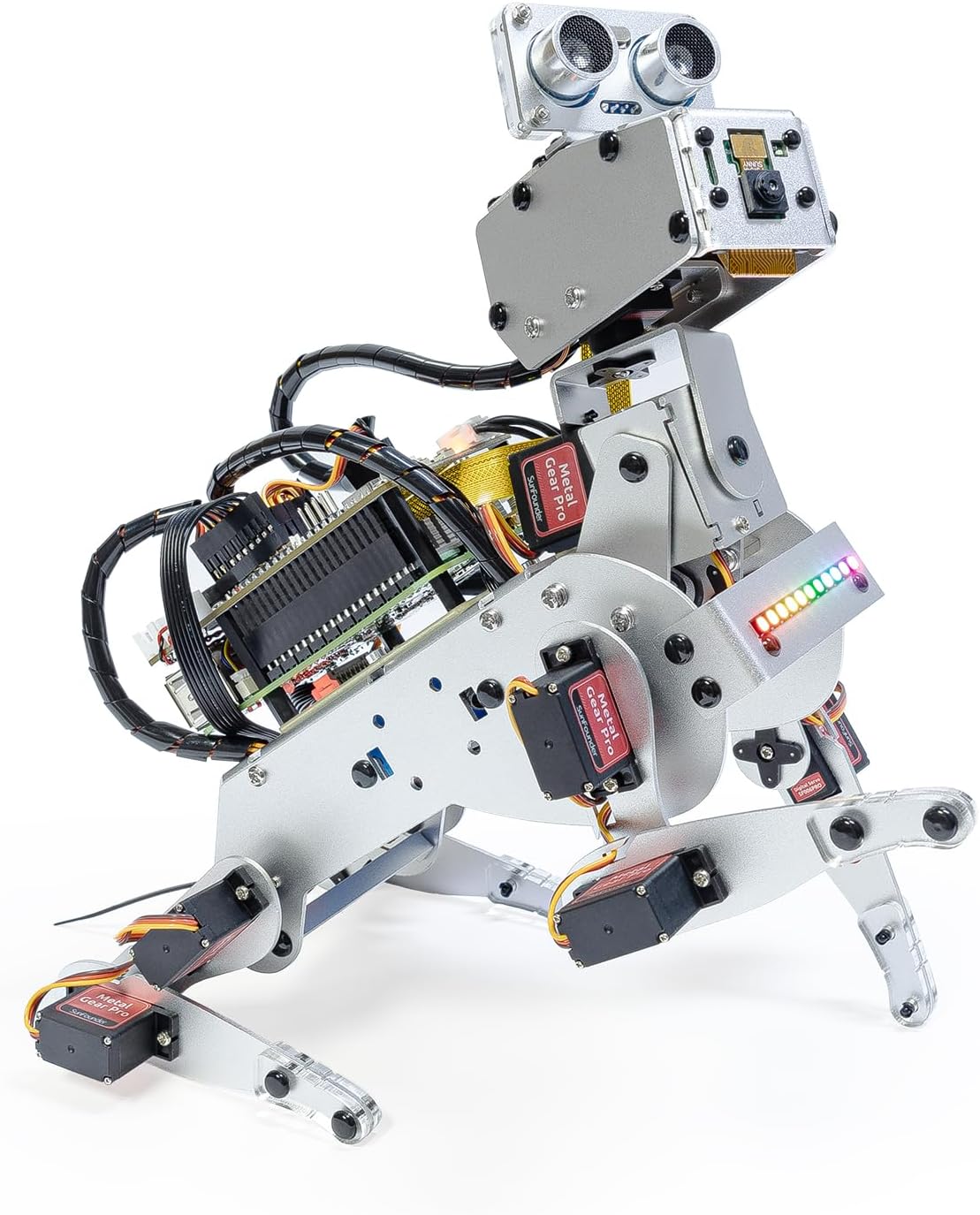SunFounder PiDog – Kit robot chien IA pour Raspberry Pi (ChatGPT, Python, caméra)