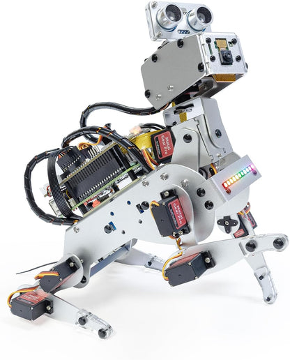 SunFounder PiDog – Kit robot chien IA pour Raspberry Pi (ChatGPT, Python, caméra)