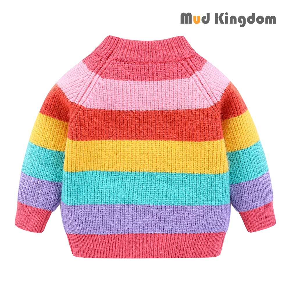 Chandail Tricoté Arc-en-Ciel Enfant | Col Rond | Rayures Colorées