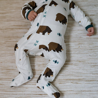 Pyjama Bébé ZippyJamz – Coton Bio GOTS | Double Fermeture Éclair