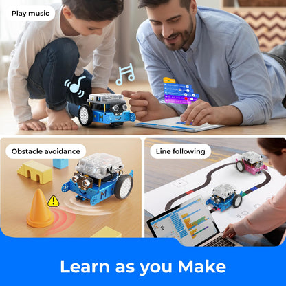 Kit Robot Makeblock mBot avec Boîte de Codage Scratch – Projets STEM pour Enfants 8-12 ans | Programmation Scratch & Arduino