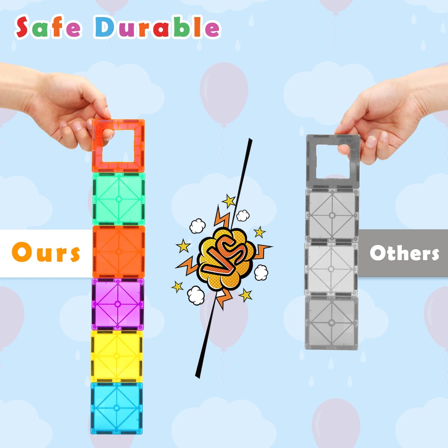 Gemmicc Tuiles Magnétiques STEM | Jeu de Construction 3D pour Enfants 3 ans+