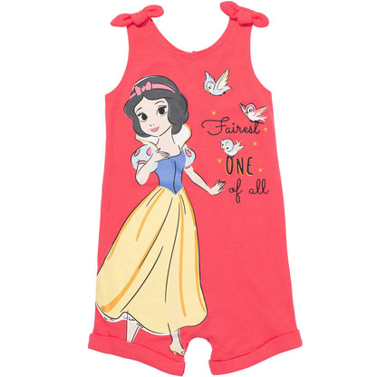 Barboteuse Princesses Disney avec Bandeau | Imprimé Pailleté | Nouveau-né à 5T