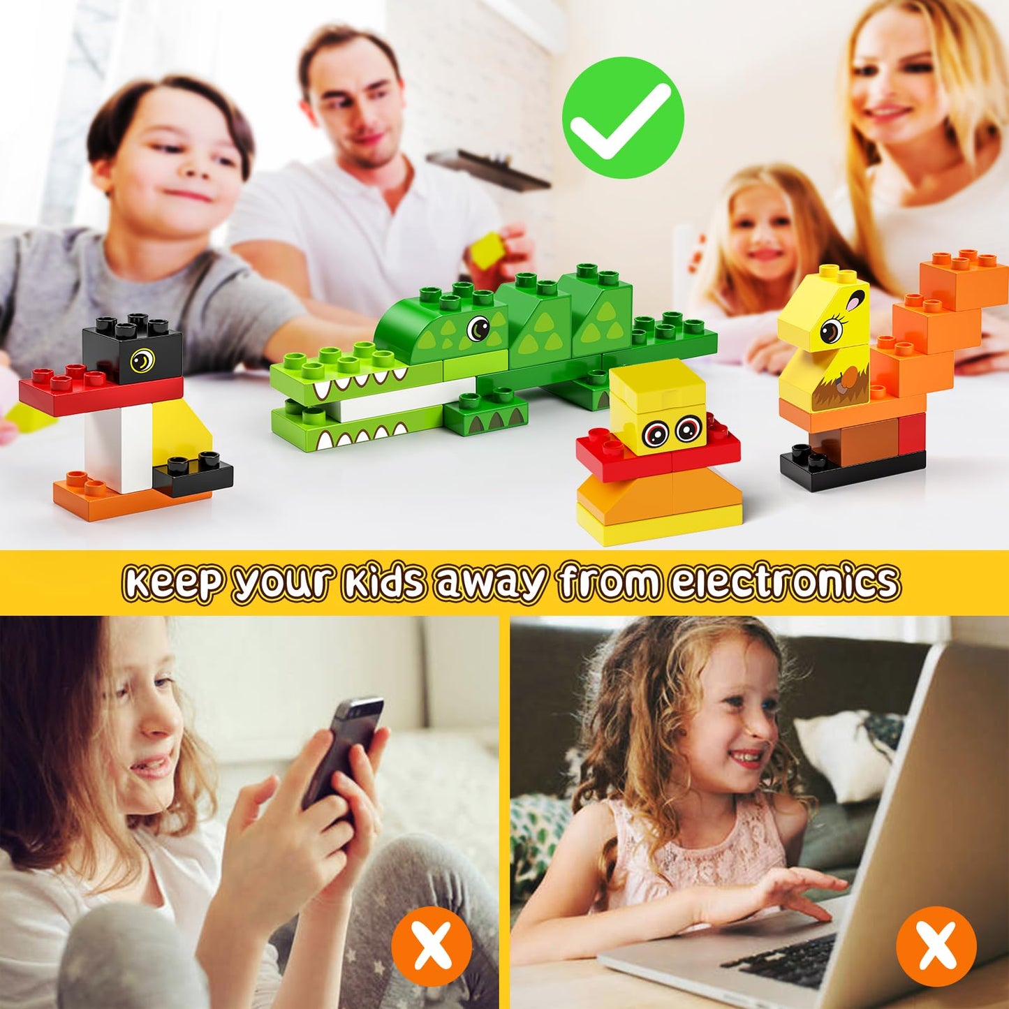 Plaques de Base Autocollantes pour Briques | Mur ou Table | Compatible grandes marques | Dès 3 ans - LumeraKids