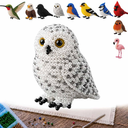 Kit DIY Oiseaux en perles 3D – Broderie artisanale pour adultes et débutants