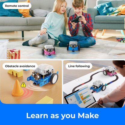 Kit Robot Makeblock mBot avec Boîte de Codage Scratch – Projets STEM pour Enfants 8-12 ans | Programmation Scratch & Arduino