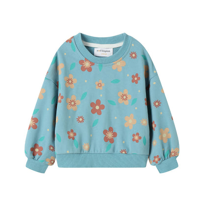 Sweat Col Rond Filles | 100% Coton | Motifs Colorés & Rayures