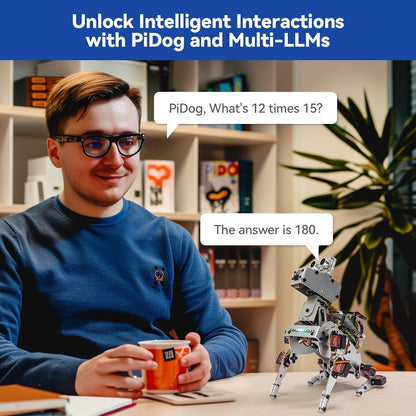 SunFounder PiDog – Kit robot chien IA pour Raspberry Pi (ChatGPT, Python, caméra)