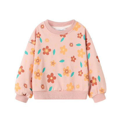 Sweat Col Rond Filles | 100% Coton | Motifs Colorés & Rayures