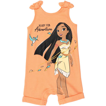 Barboteuse Princesses Disney avec Bandeau | Imprimé Pailleté | Nouveau-né à 5T