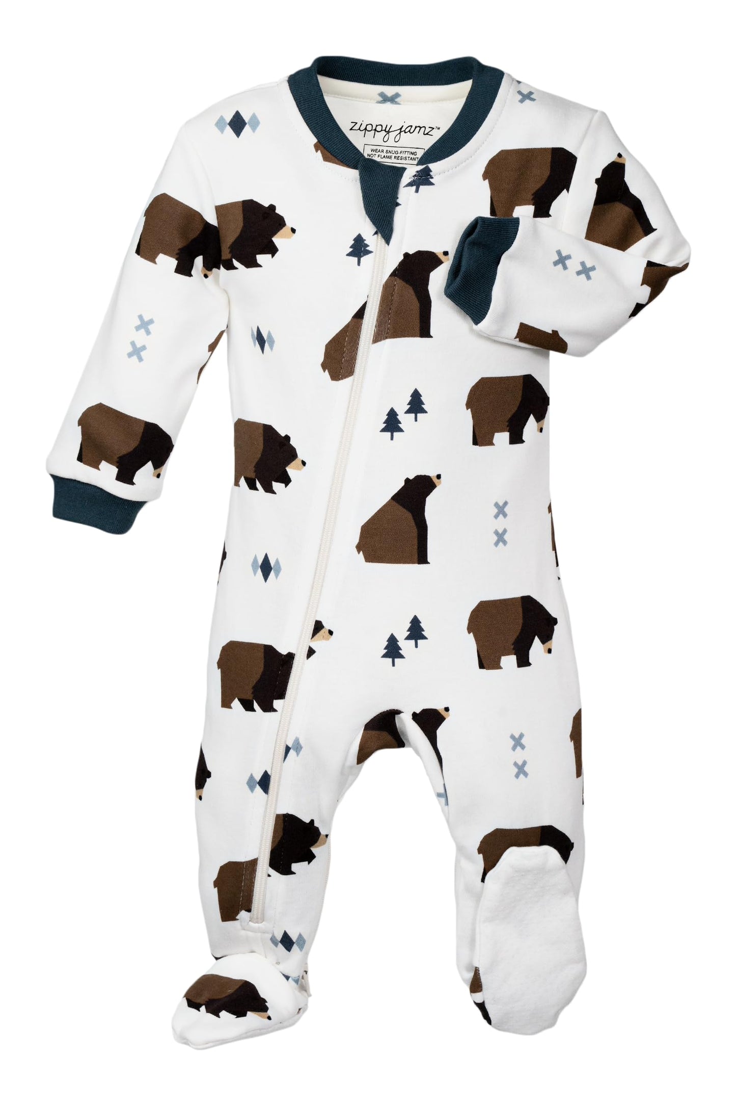 Pyjama Bébé ZippyJamz – Coton Bio GOTS | Double Fermeture Éclair