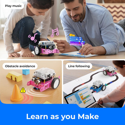 Kit Robot Makeblock mBot avec Boîte de Codage Scratch – Projets STEM pour Enfants 8-12 ans | Programmation Scratch & Arduino