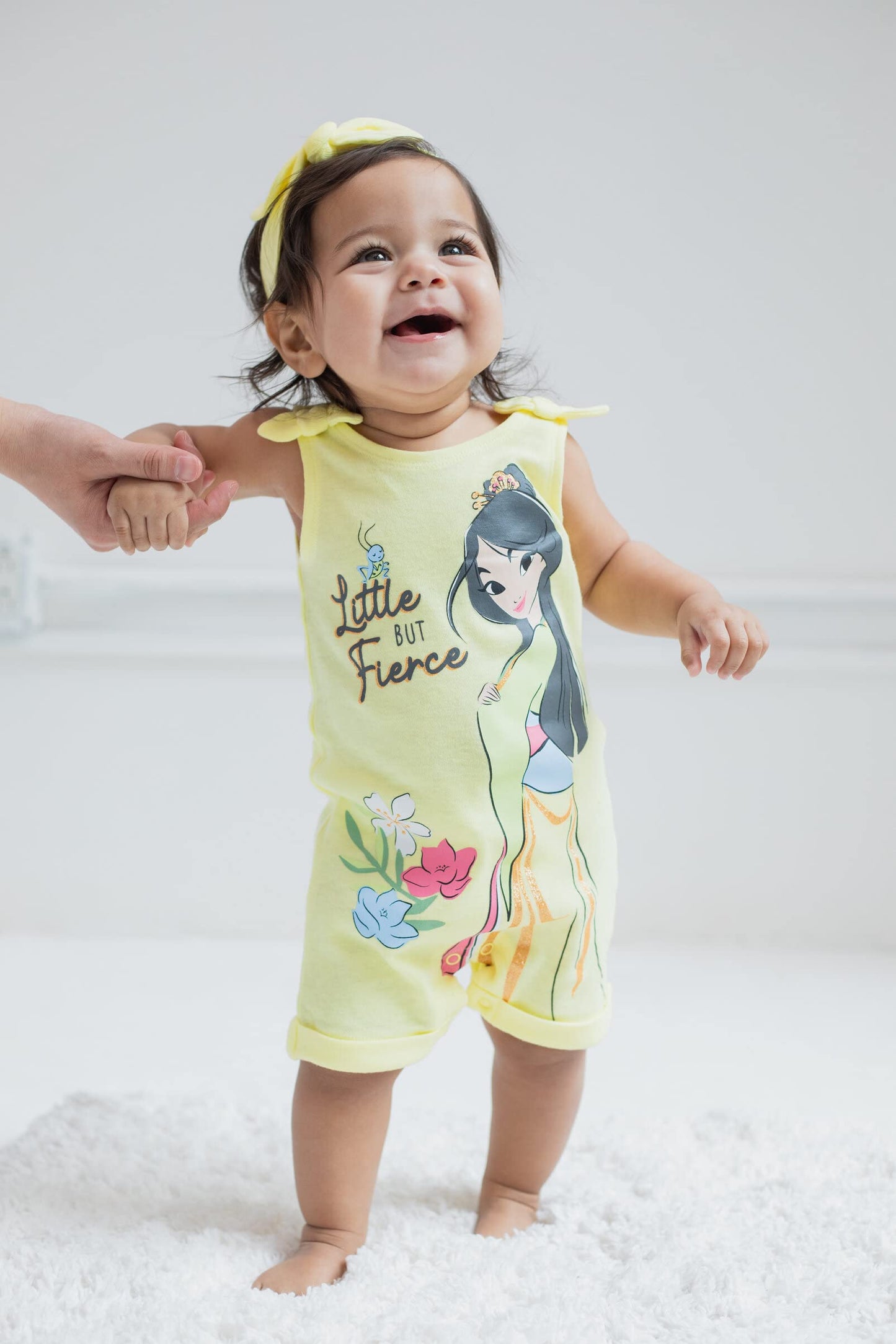 Barboteuse Princesses Disney avec Bandeau | Imprimé Pailleté | Nouveau-né à 5T