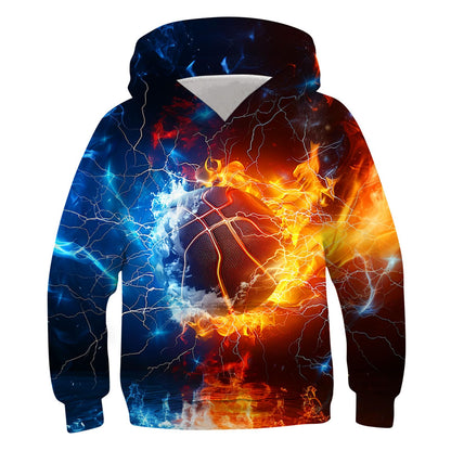 Idgreatim Hoodie 3D Graphique Enfant — Imprimé Animaux & Motifs, 88% Polyester | 6-16 Ans