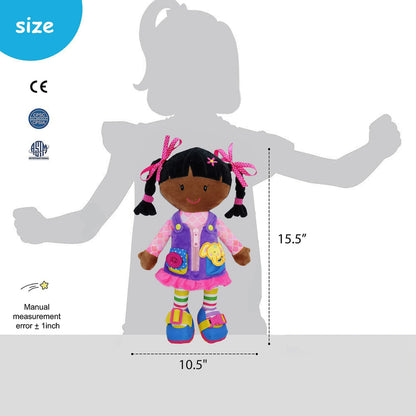 Poupée Éducative Dressy Friends – Prénom Personnalisable | Montessori Apprendre à S'habiller | Cadeau Filles & Garçons 2 ans+