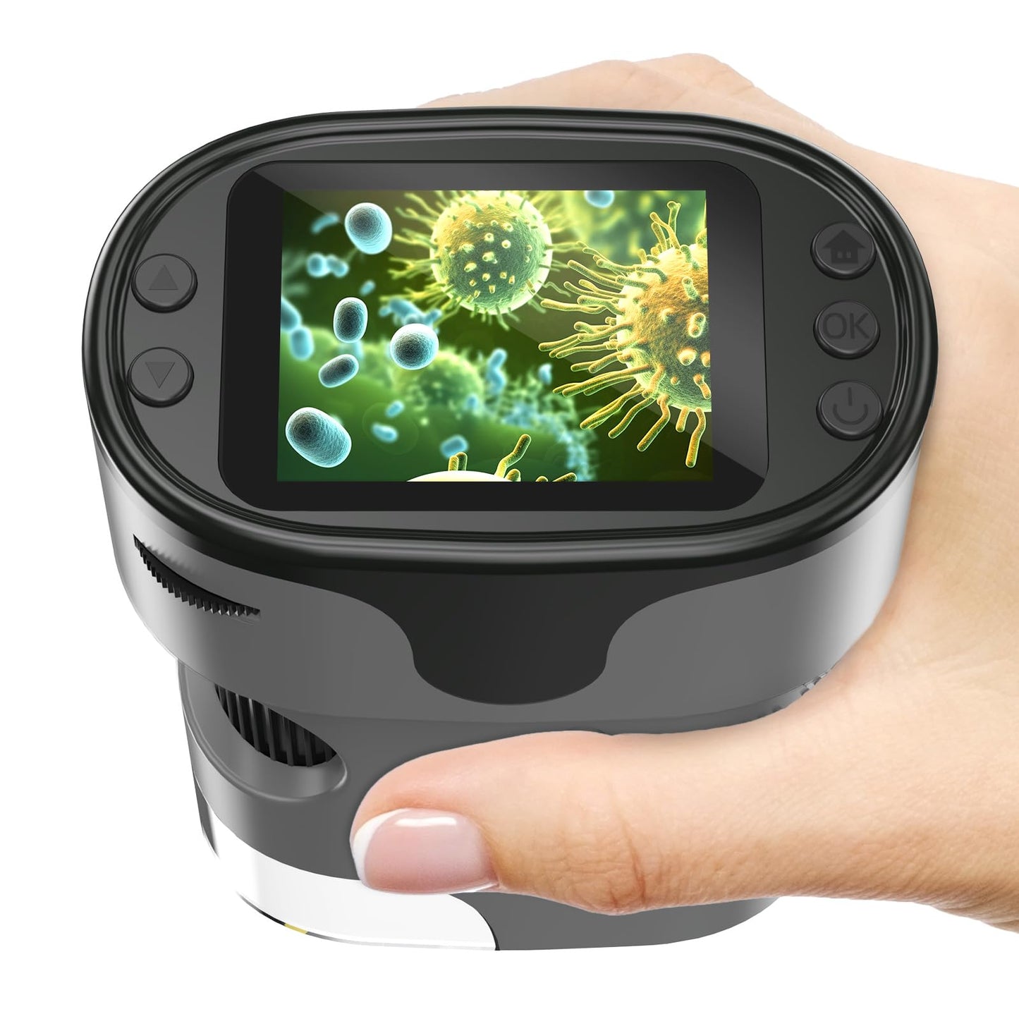 Microscope Numérique Portable 1000X pour Enfants – Écran 4K 2,0", Rechargeable, Kit de Lames Inclus – Jouet Scientifique Éducatif, Cadeau Filles et Garçons 4-12 ans - Jouets & Éveil - LumeraKids