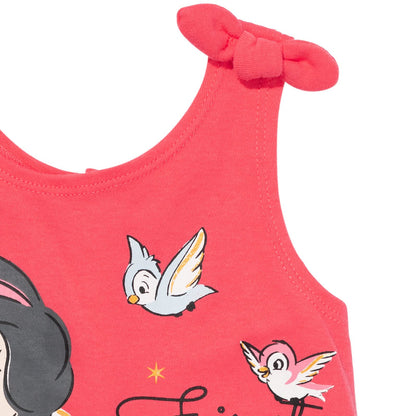 Barboteuse Princesses Disney avec Bandeau | Imprimé Pailleté | Nouveau-né à 5T
