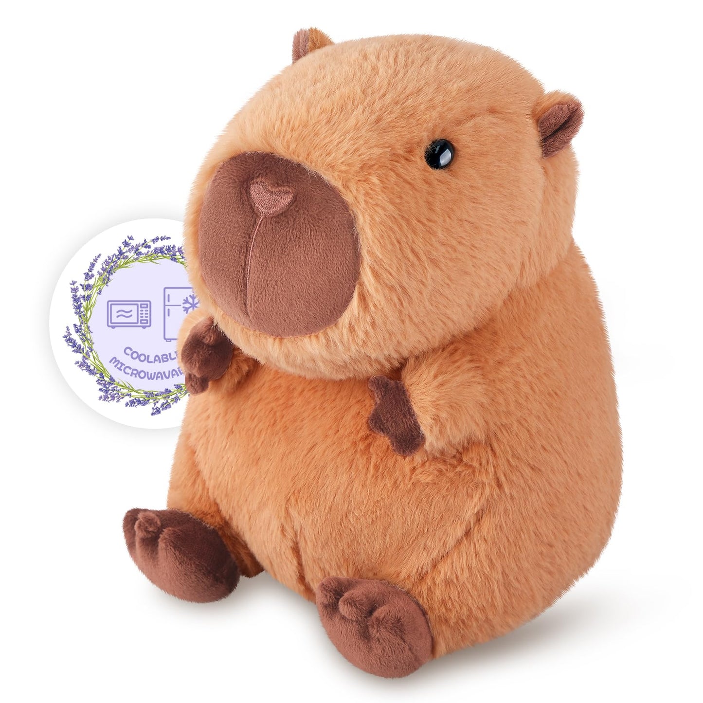 Peluche Capybara Chauffante & Rafraîchissante – Soulagement Naturel, Parfum Lavande | Cadeau Enfants & Adultes