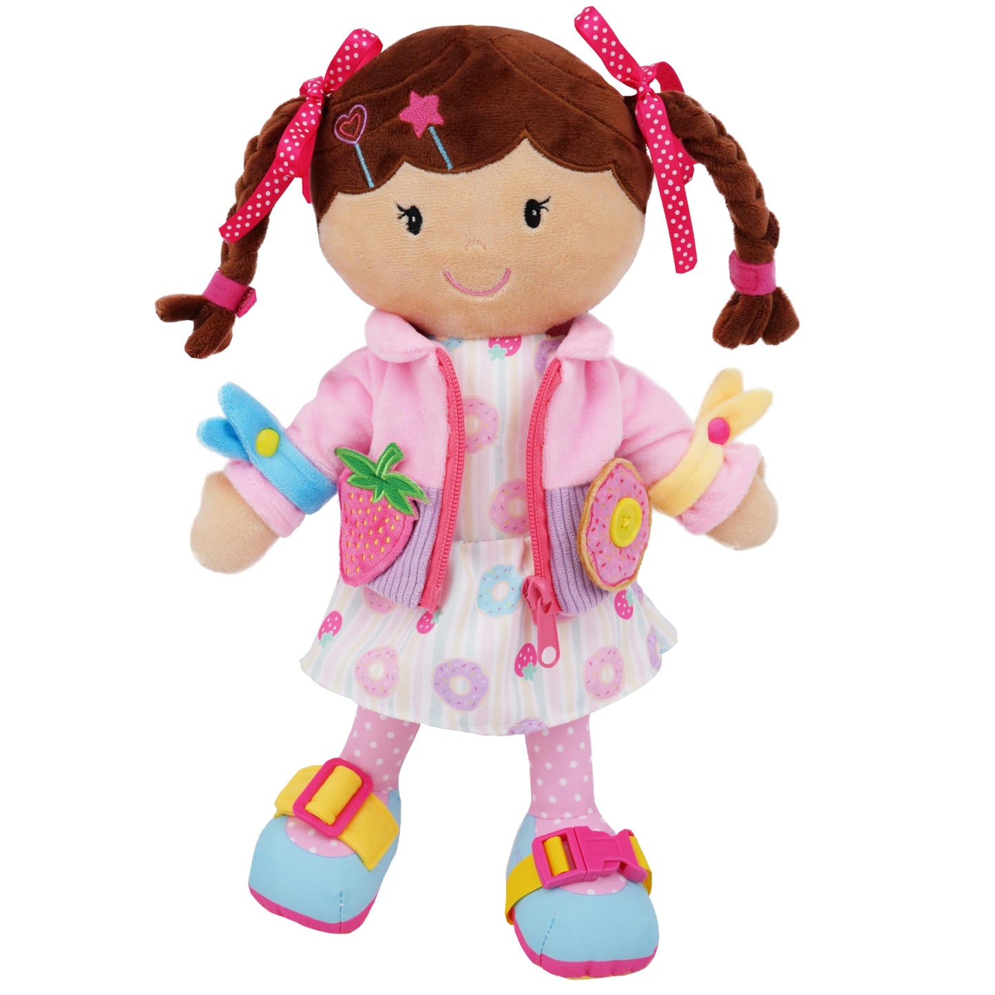 Poupée Éducative Dressy Friends – Prénom Personnalisable | Montessori Apprendre à S'habiller | Cadeau Filles & Garçons 2 ans+