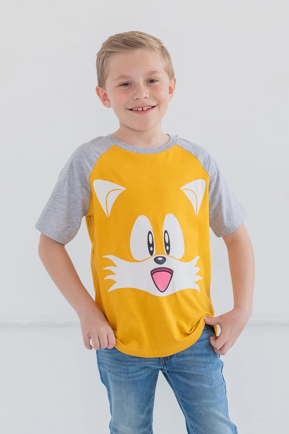 Lot de 3 T-Shirts Raglan Sonic the Hedgehog | 100% Coton | Licence Officielle SEGA | 2T à 18-20