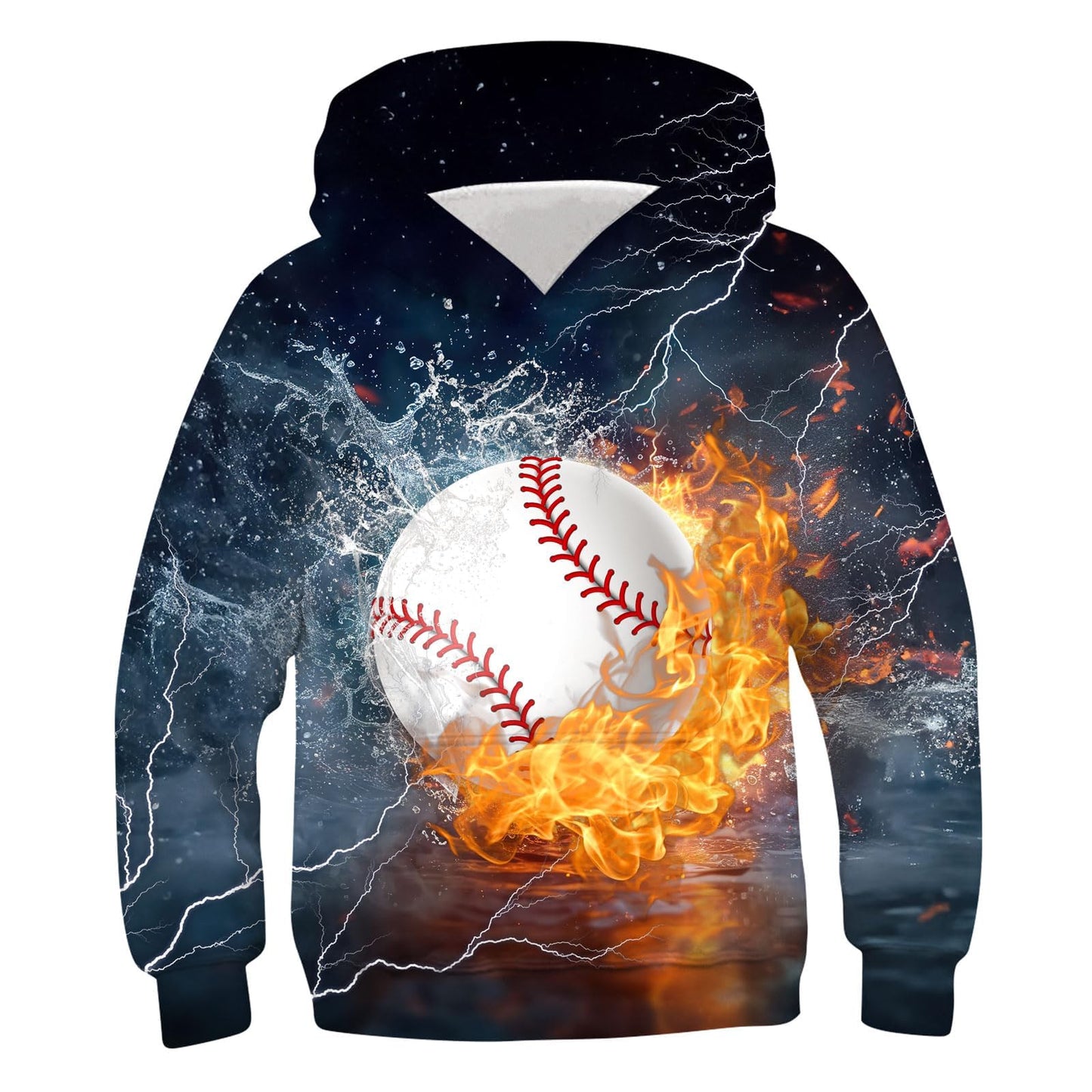 Idgreatim Hoodie 3D Graphique Enfant — Imprimé Animaux & Motifs, 88% Polyester | 6-16 Ans