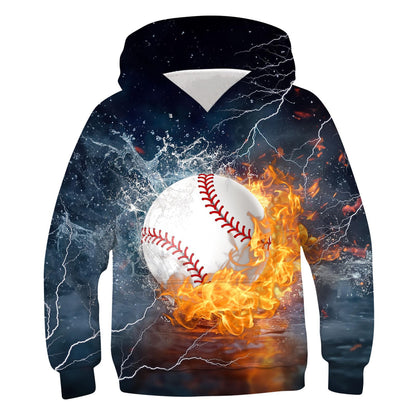 Idgreatim Hoodie 3D Graphique Enfant — Imprimé Animaux & Motifs, 88% Polyester | 6-16 Ans