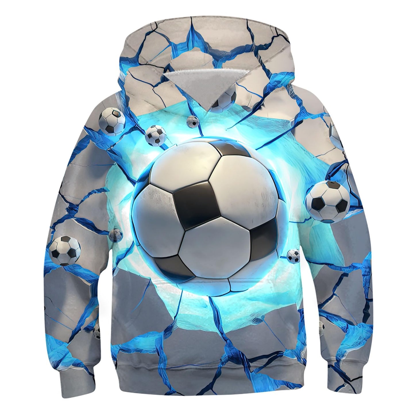 Idgreatim Hoodie 3D Graphique Enfant — Imprimé Animaux & Motifs, 88% Polyester | 6-16 Ans