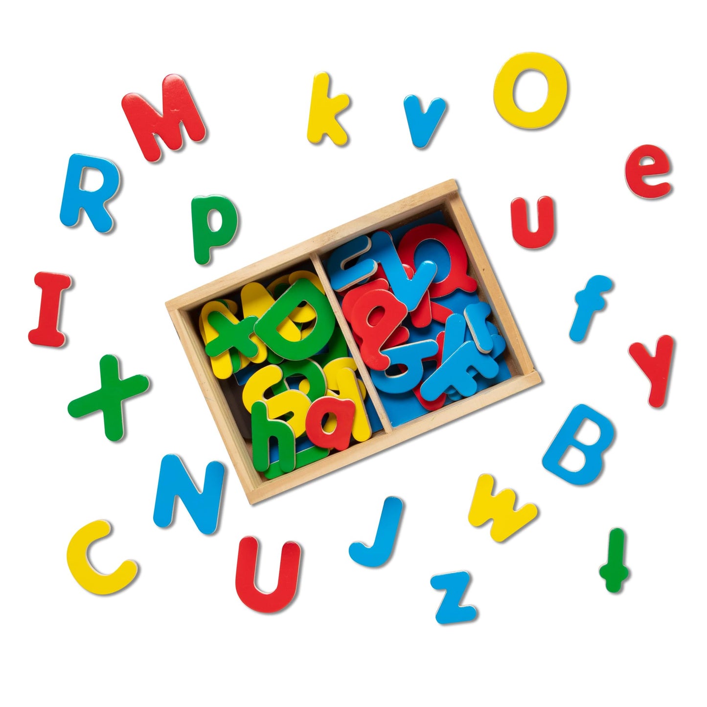 Melissa & Doug – 52 Lettres Magnétiques en Bois | Apprentissage ABC 3 ans+