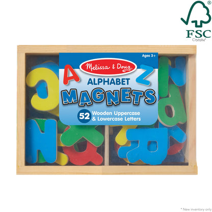 Melissa & Doug – 52 Lettres Magnétiques en Bois | Apprentissage ABC 3 ans+