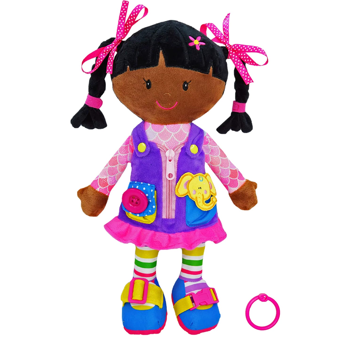 Poupée Éducative Dressy Friends – Prénom Personnalisable | Montessori Apprendre à S'habiller | Cadeau Filles & Garçons 2 ans+