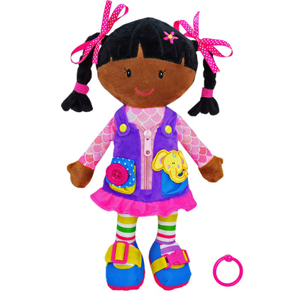 Poupée Éducative Dressy Friends – Prénom Personnalisable | Montessori Apprendre à S'habiller | Cadeau Filles & Garçons 2 ans+
